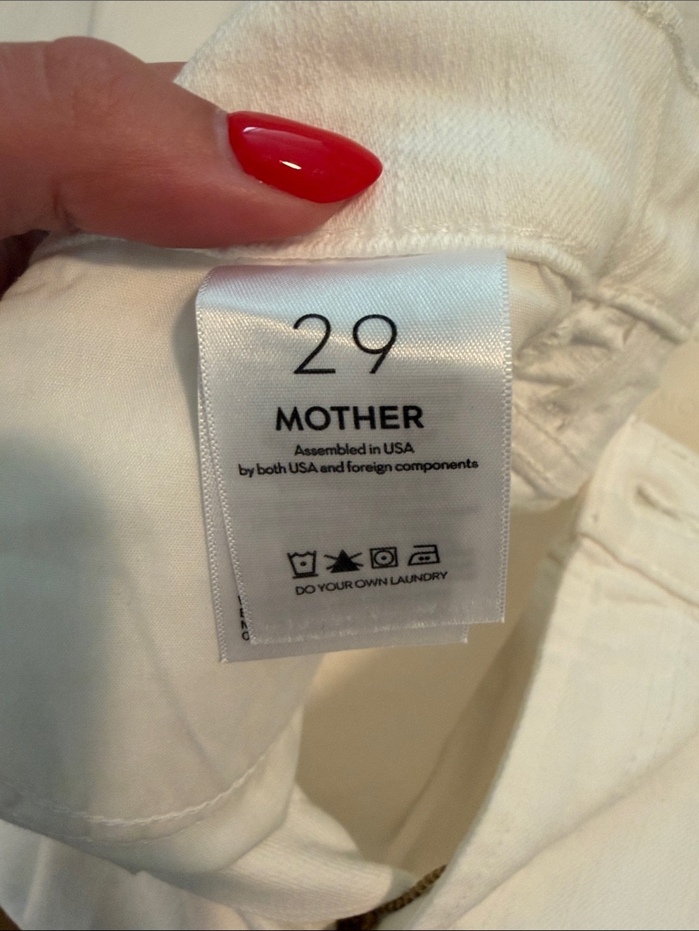 MOTHER SUPERIOR The Lil Kick It Jeans Totally Innocent White Size 29 NWOT - Picture 10 of 14